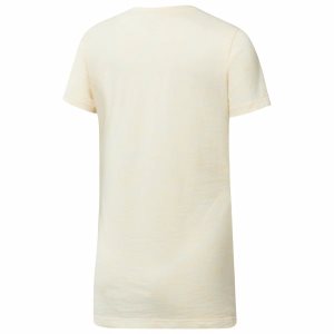 Koszulki Damskie Reebok Short Sleeve Beżowe PL 69UQVAE